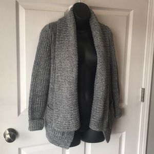 J. Crew heavy chunky knit gray cardigan small